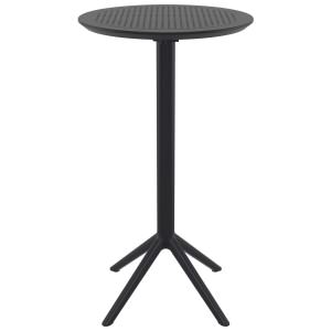 Siesta Sky Commercial Grade Indoor / Outdoor Round Folding Bar Table, 60cm, Black
