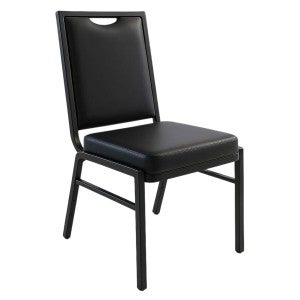 Durafurn Commercial Grade Square Back Stackable Vinyl Function Chair