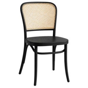 Durafurn Marseille Commercial Grade Ashwood & Rattan Dining Chair, Black