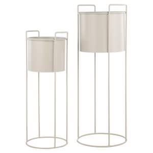Rogue Forbes 2 Piece Metal Planter on Stand Set