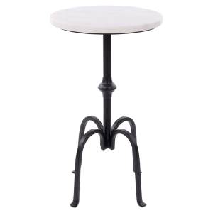 Society Home Lettie Marble & Iron Round Side Table