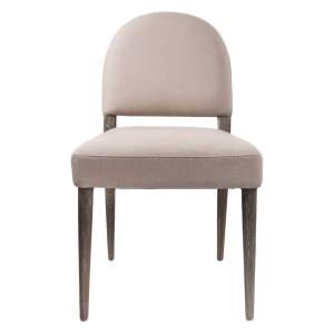 Oscar Linen Blend Fabric Dining Chair, Beige