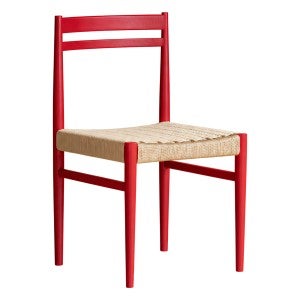Moore Ashwood & Woven Cord Dining Chair, Red