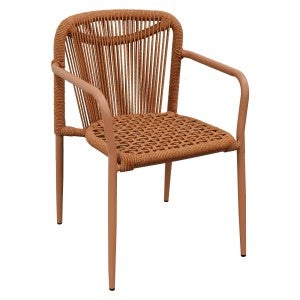 Ivanna Aluminium & Rope Outdoor Dining Chair, Blaze