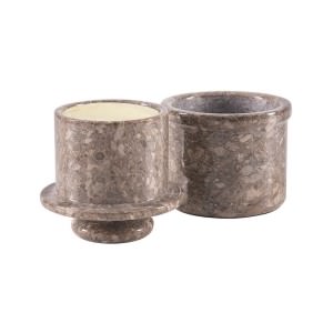 Marcellus Marble Classic Butter Crock, Grey