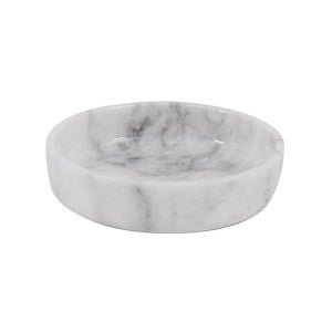 Marcellus Marble Serving Bowl, White