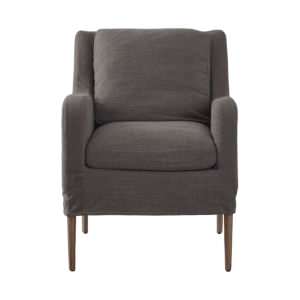 Henry Fabric Slip Cover Carver Chair, Grey