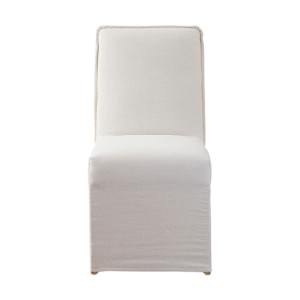 Ellie Fabric Slip Cover Dining Chair, Light Beige