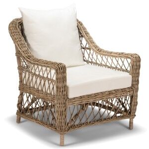 Nassau Rattan Armchair, Kubu Grey / Oatmeal