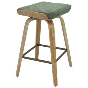Silas Wooden Square Counter Stool
