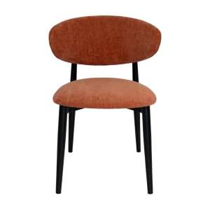Scarlett Commercial Grade Fabric Dining Chair, Clay / Black