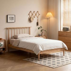 Zelro New Zealand Pine Timber Platform Bed, King Single