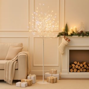 Mallow LED Light Up Twig Tree, 180cm, White