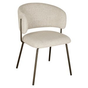 Loni Fabric & Metal Dining Chair, Camel