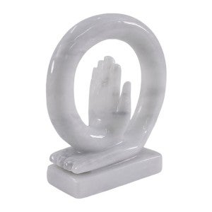 Keziah Marble Hand Decor, White