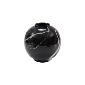 Arden Marble Fish Bowl Vase, Black
