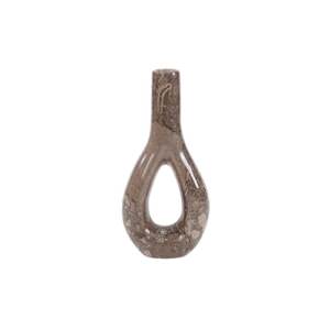 Aura Marble Oval Vase, Small, Grey
