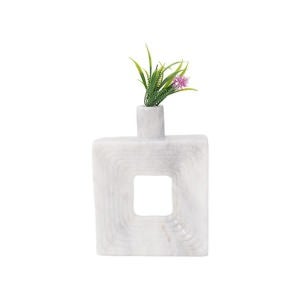 Seren Marble Vase, Small, White