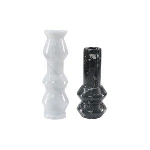 Halo 2 Piece Marble Tube Vase Set, Type A
