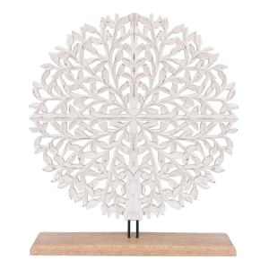 Resa Carved Wooden Table Sculpture on Stand