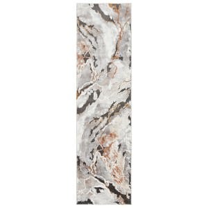 Mineral No.222 Modern Runner Rug, 80x300cm, Rust