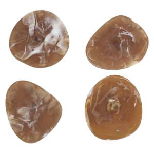Halo Resin 4-Piece Coaster Set, Latte