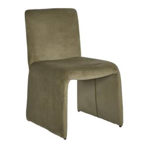 Moduvo Velvet Fabric Dining Chair, Olive