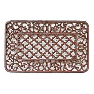 Victorian Cast Iron Garden Doormat, Antique Rust