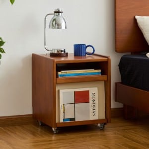 Moonrise Boxwood Flip-Up Door Mobile Side Table