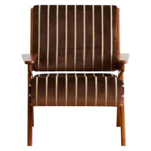 Marvett Velvet Fabric & Timber Armchair