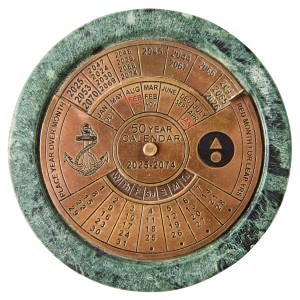 Eloria Marble & Brass 50-Year Calendar