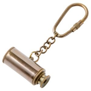 Eloria Nautical Brass Keyring, Telescope