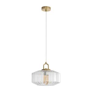 Clarise Glass & Metal Pendant Light, Clear