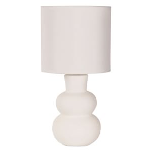 Holla Ceramic Base Table Lamp, White