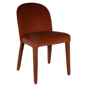 Aetheria Fabric Dining Chair, Rust