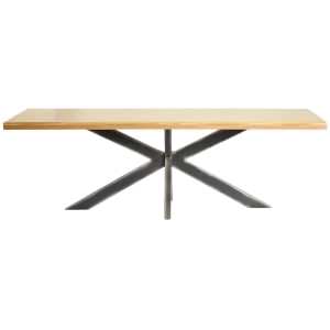 Wainscott Timber & Metal Dining Table, 240cm
