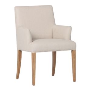 Clifton Fabric & Ashwood Timber Carver Dining Chair