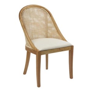 Beau Mindi Wood & Rattan Dining Chair