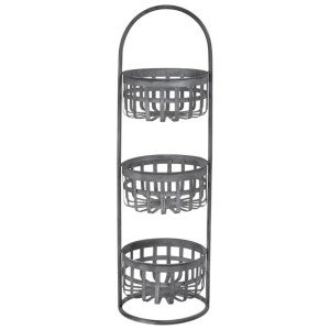 Burgundy Iron Round Stand