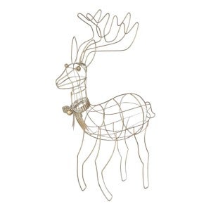 Shelvale Iron Wire Reindeer Sculpture