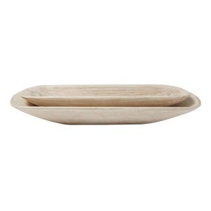 Sanssy Wooden Dough Bowls, Set of 2