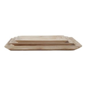 Sanssy Wooden Rectangular Trays, Set of 3