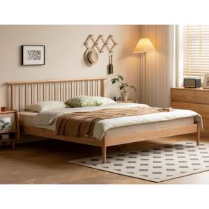Zelro New Zealand Pine Timber Platform Bed, Queen