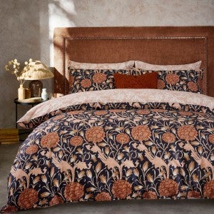 William Morris Wild Tulip Quilt Cotton Cover Set, Queen