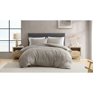 Ardor Leonard Quilt Cover Set, King, Mocha