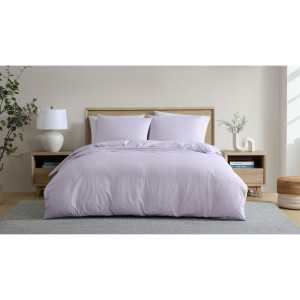 Ardor Finley Stripe Quilt Cover Set, Double, Periwinkle