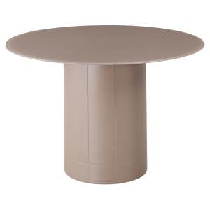 Ravello Glass Top Round Dining Table, 120cm, Chestnut