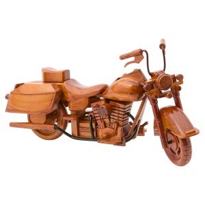 Eloria Rosewood Road King Motorcycle Model Desktop Ornament
