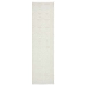 Serenade Shilo Modern Runner Rug, 80x300cm, White