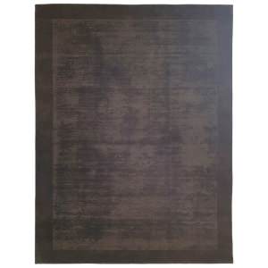 Velour Shear Hand Knotted Wool Rug, 276x365cm, Chocolate